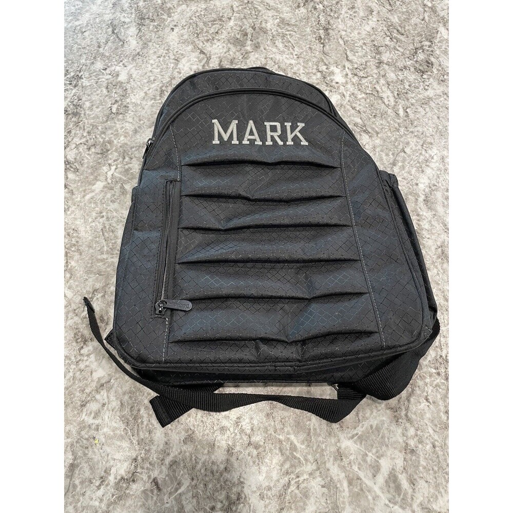 Thirty-One Black Journey Backpack Insulated Cooler Area Multiple Pockets MARK